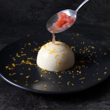 Vegan Grapefruit Orange Panna Cotta