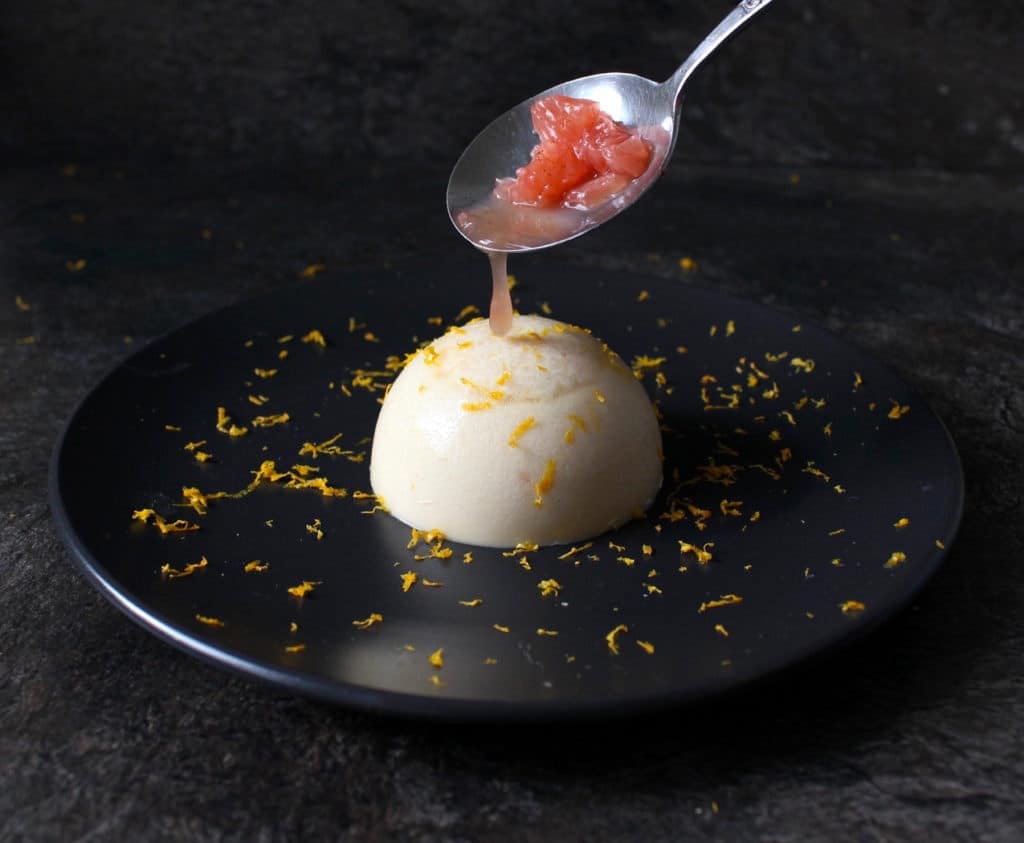 Vegan Grapefruit Orange Panna Cotta