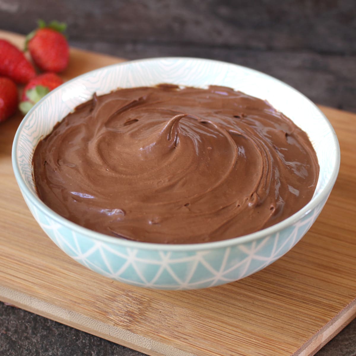 Mousse in a small bowl