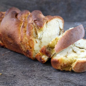 Pesto Mozarella Babka Bread
