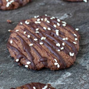 Triple Chocolate Tahini Cookies