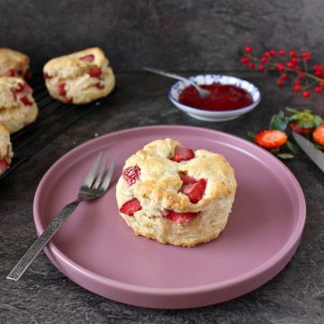 Coconut Strawberry Scones