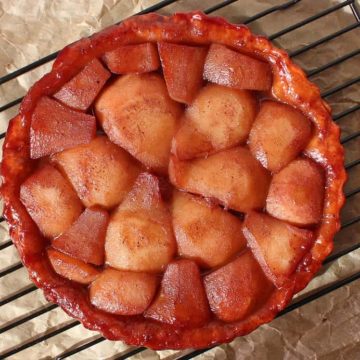 Red Wine Pear Tarte Tatin