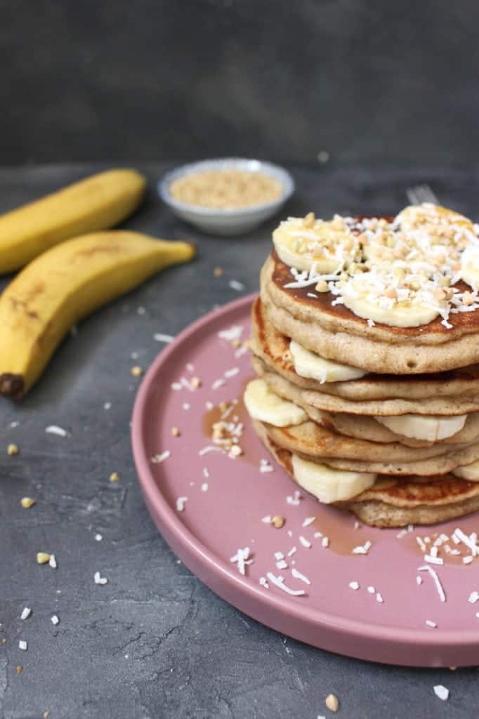 Gluten Free Buckwheat Banana Pancakes