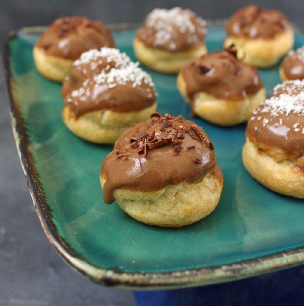 Close up on Coffee Choux Buns