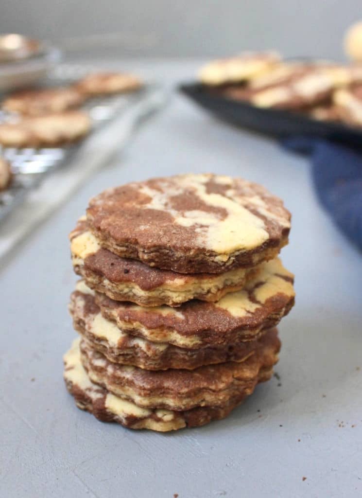 Stack of Vanilla Chocolate Cookies