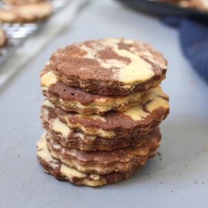 Stack of Chocolate Vanilla Marble Cookies