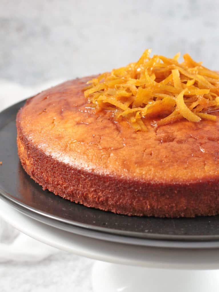 Close up on the Flourless Orange Almond Cake