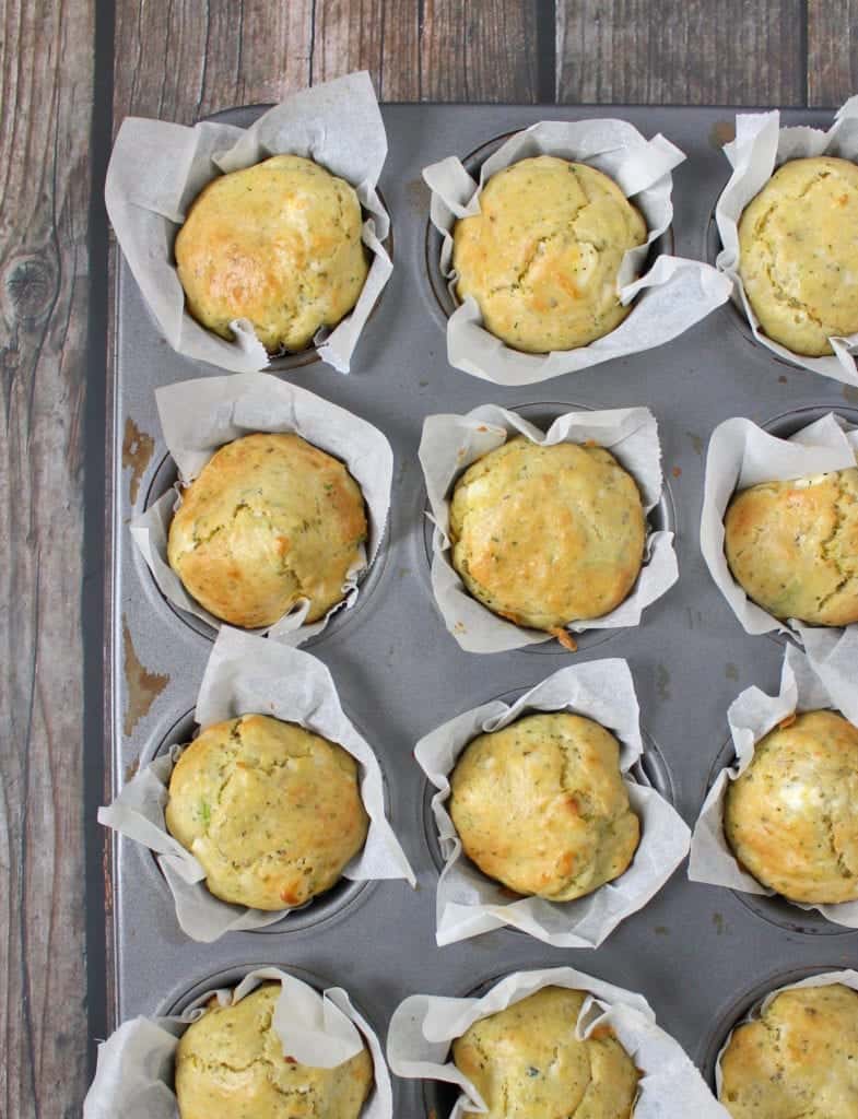 Zucchini Muffins with Goat Cheese