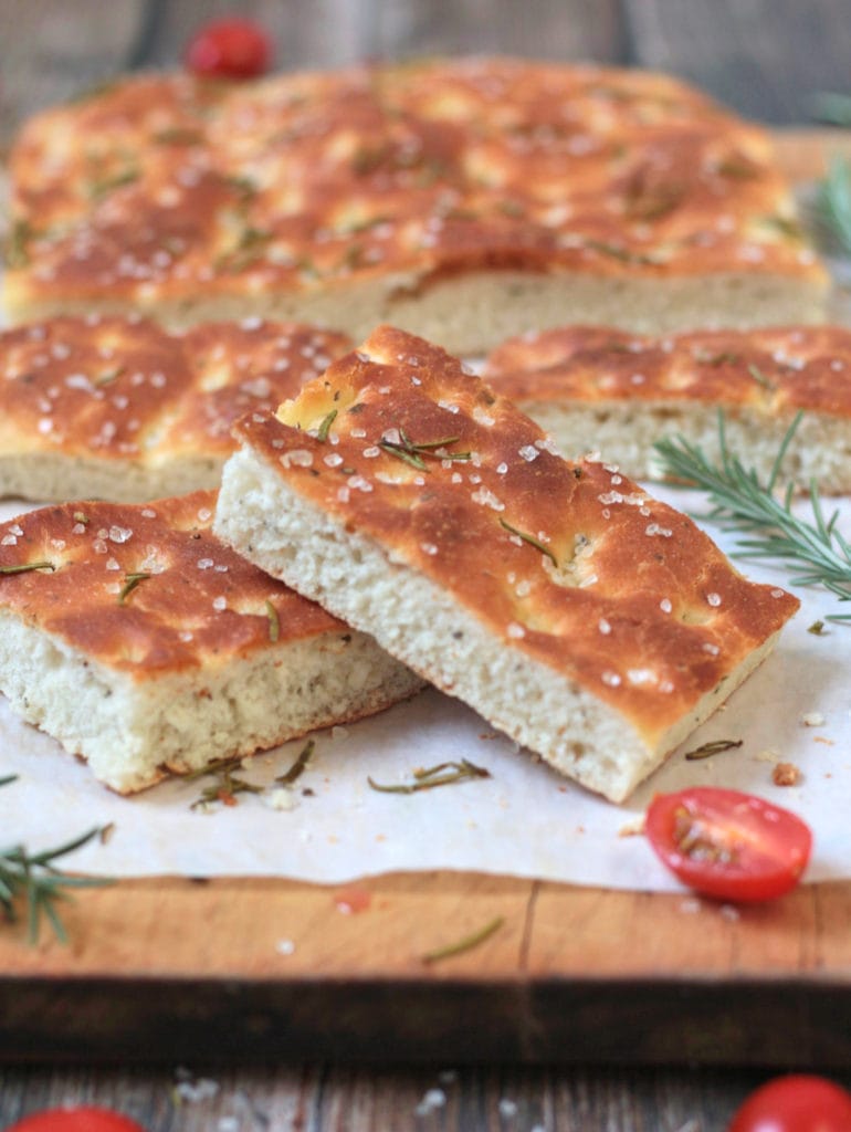 Close-up on the bread.