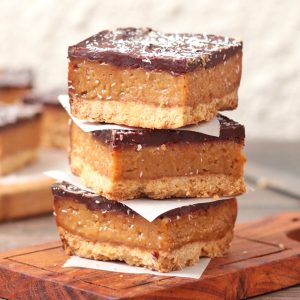 Caramel Slices on top of each other