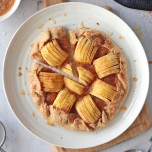 Flat lay of Apple Galette