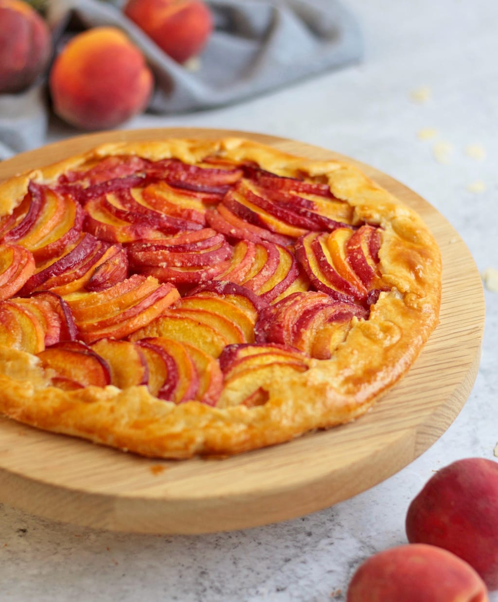Easy Peach Galette with Almonds   A Baking Journey