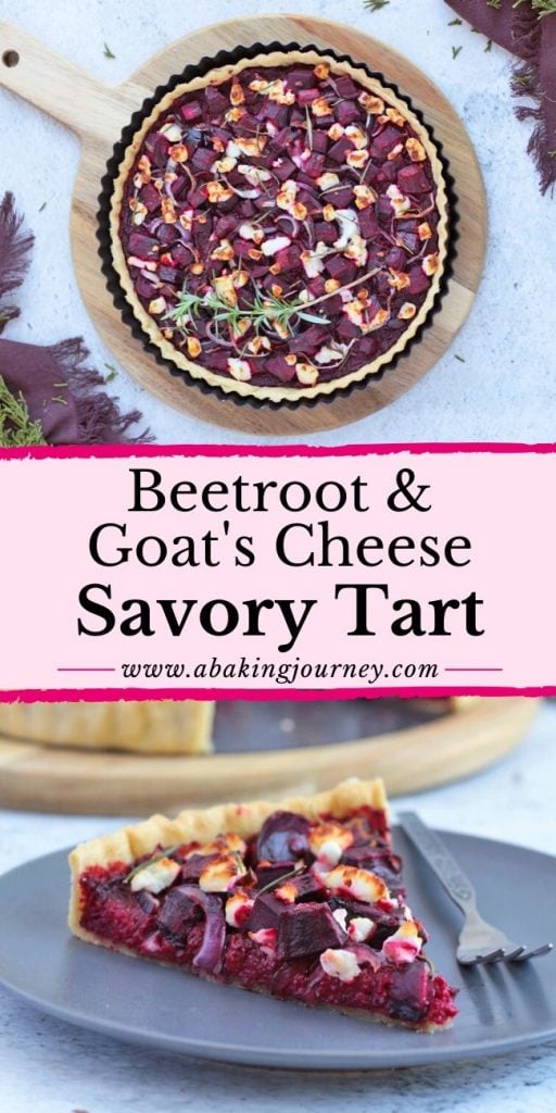 Beetroot & Goats Cheese Savory Tart
