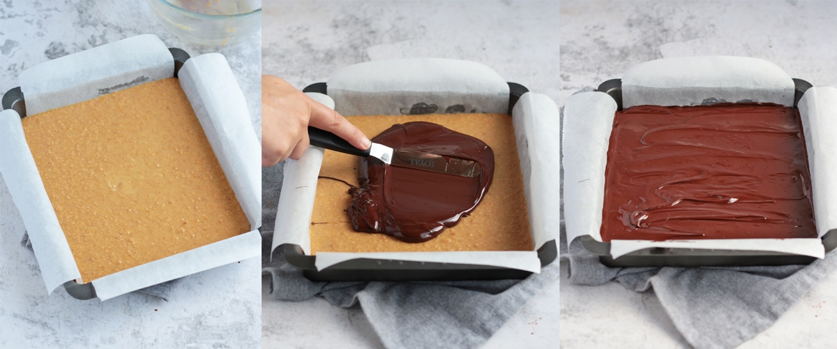 Process shot 2: chocolate layer