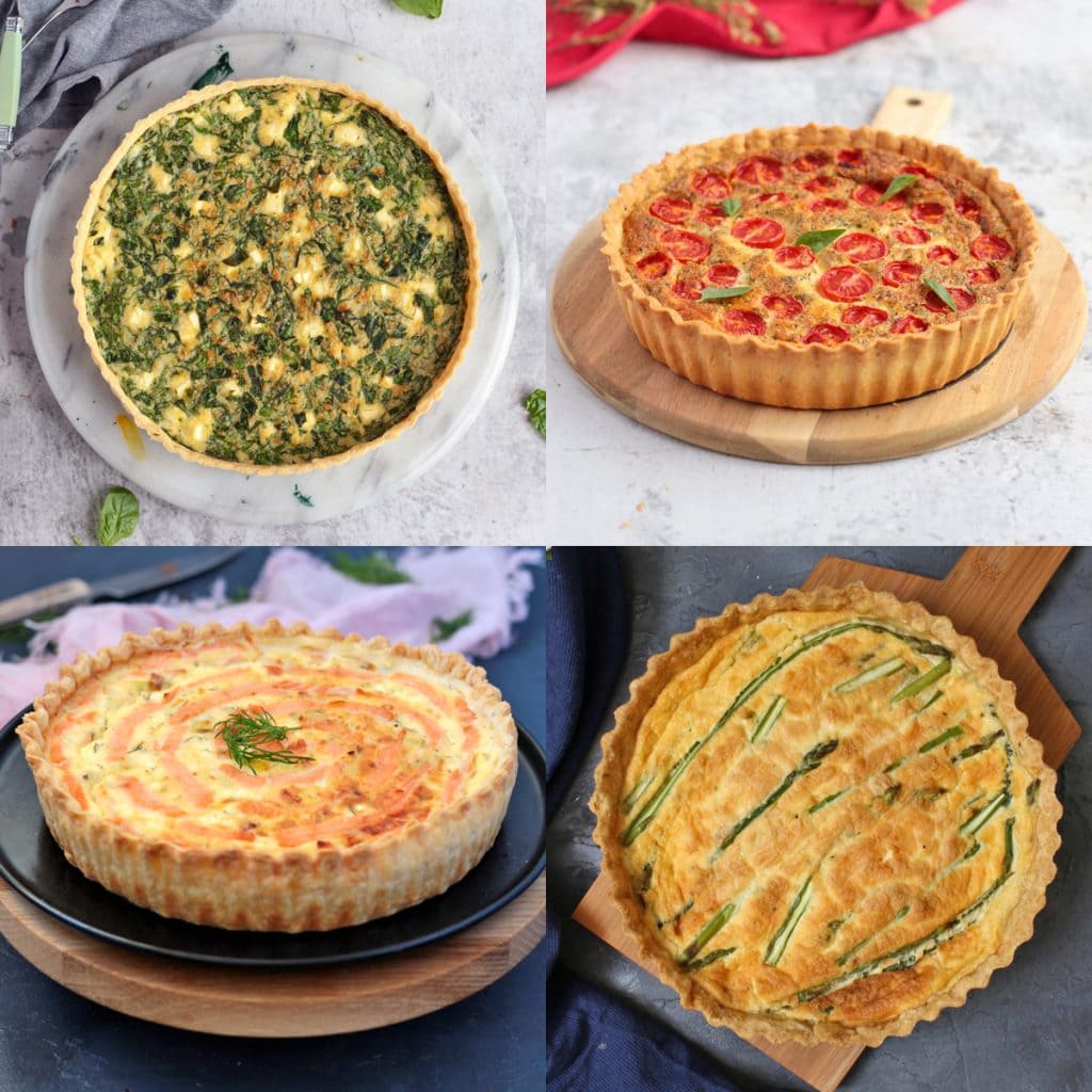 Four Quiches in a grid