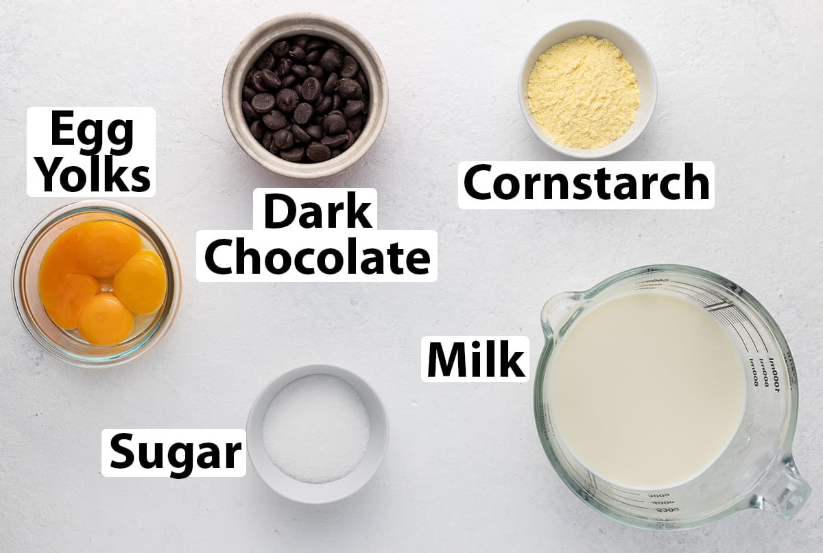 Ingredients laid on a white surface.