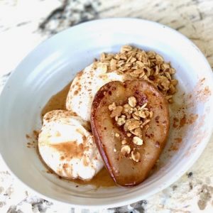 Baked Pear with Granola