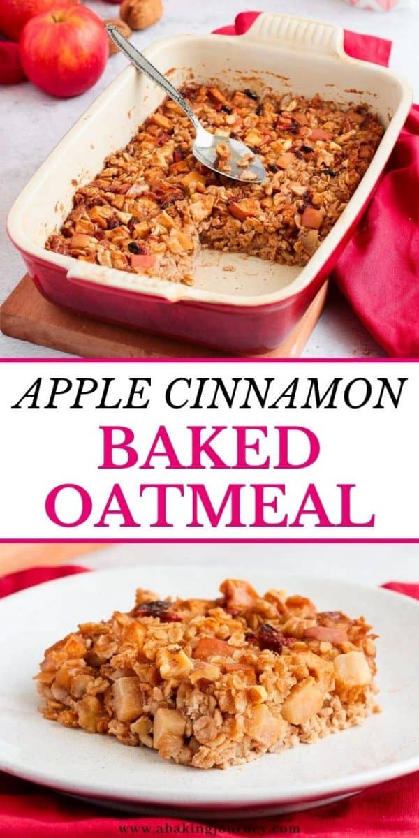 Apple Cinnamon Baked Oatmeal.