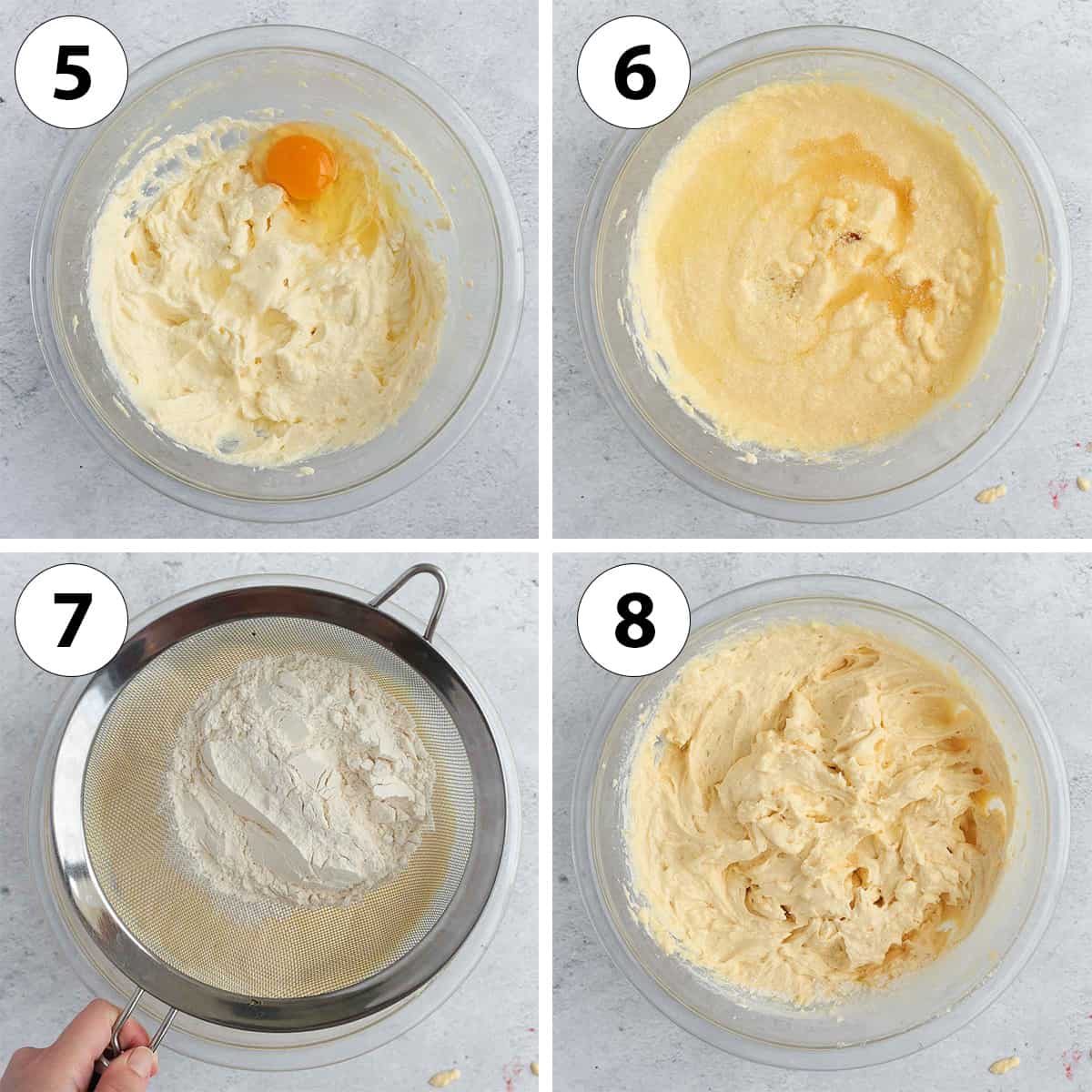 Process Shot Collage: adding the dry ingredients.