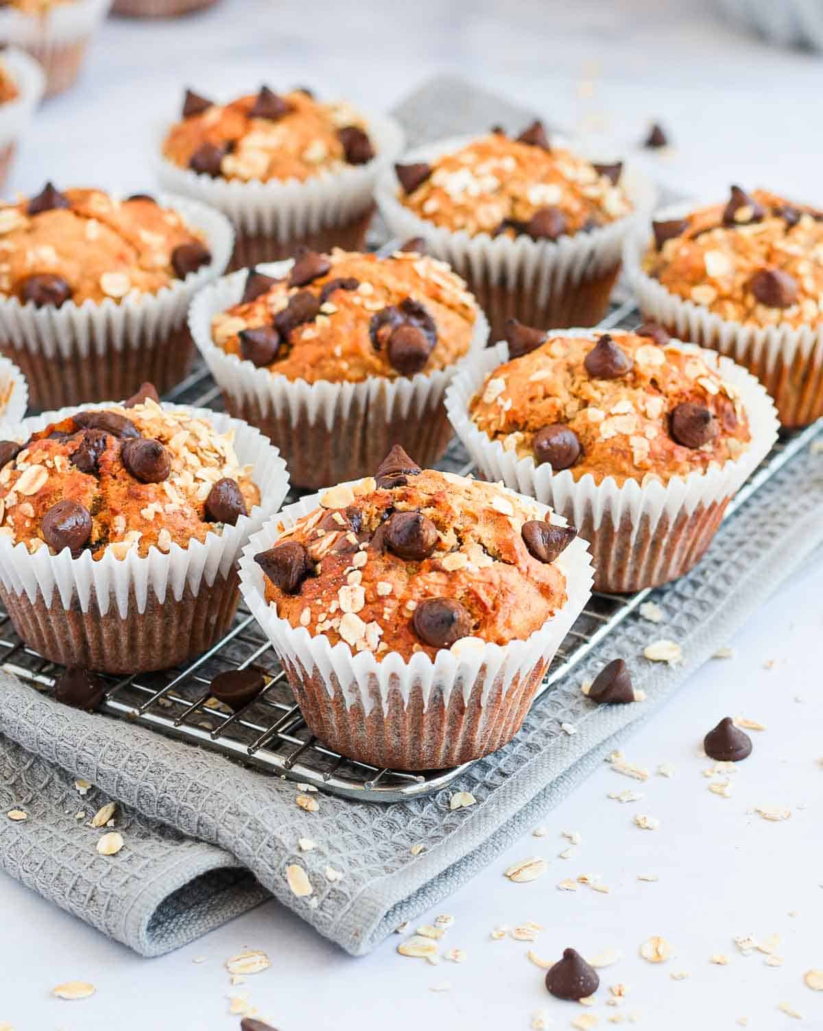 Baked Muffin on a cooling rack.