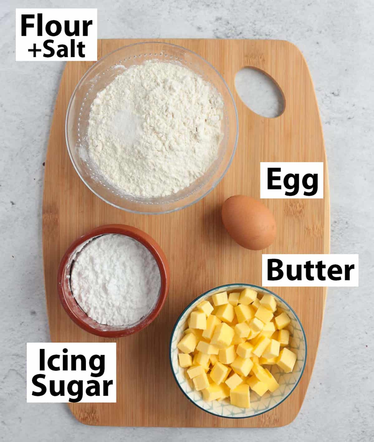 Ingredients seen from above.