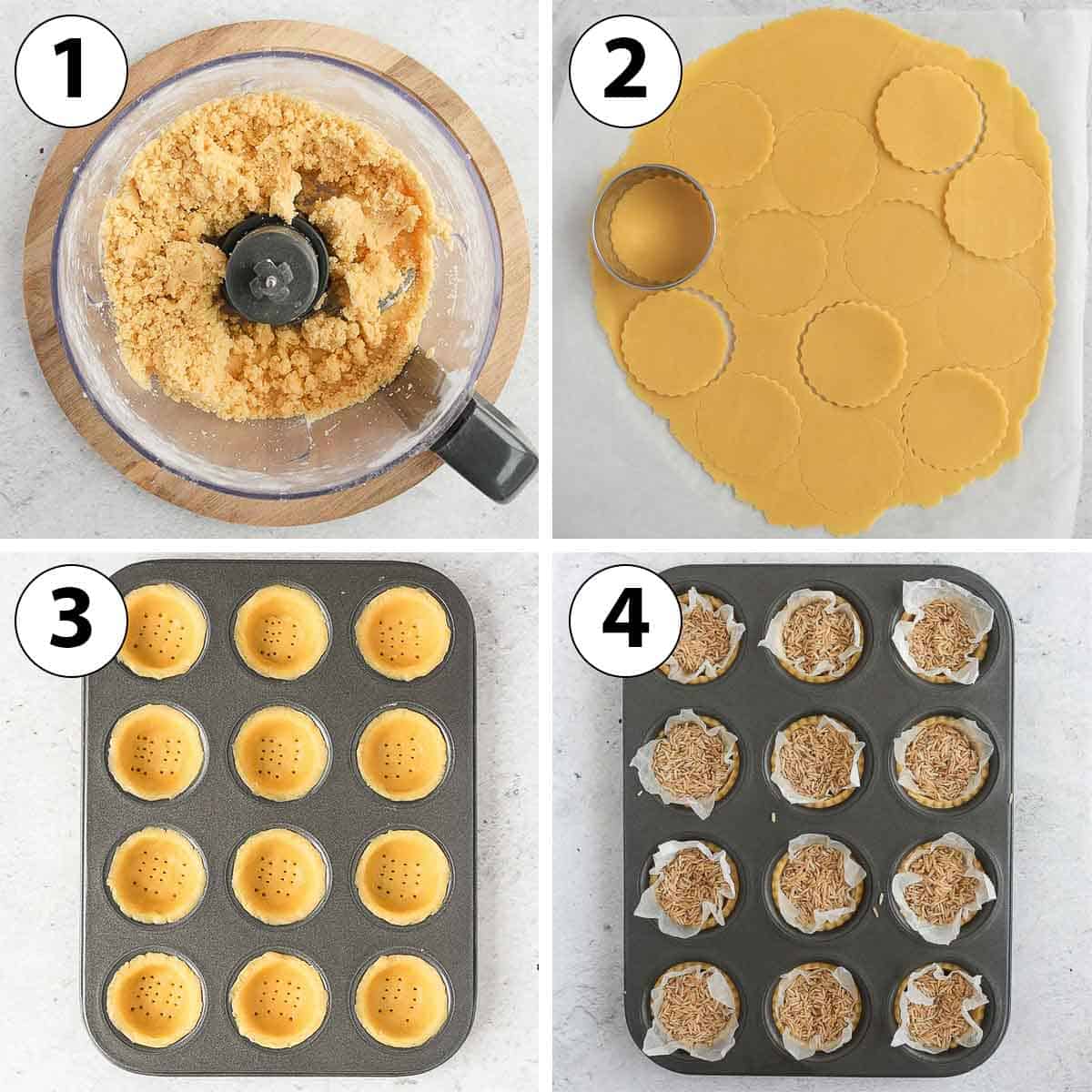 Process Shot Collage: making the tartlet shells.