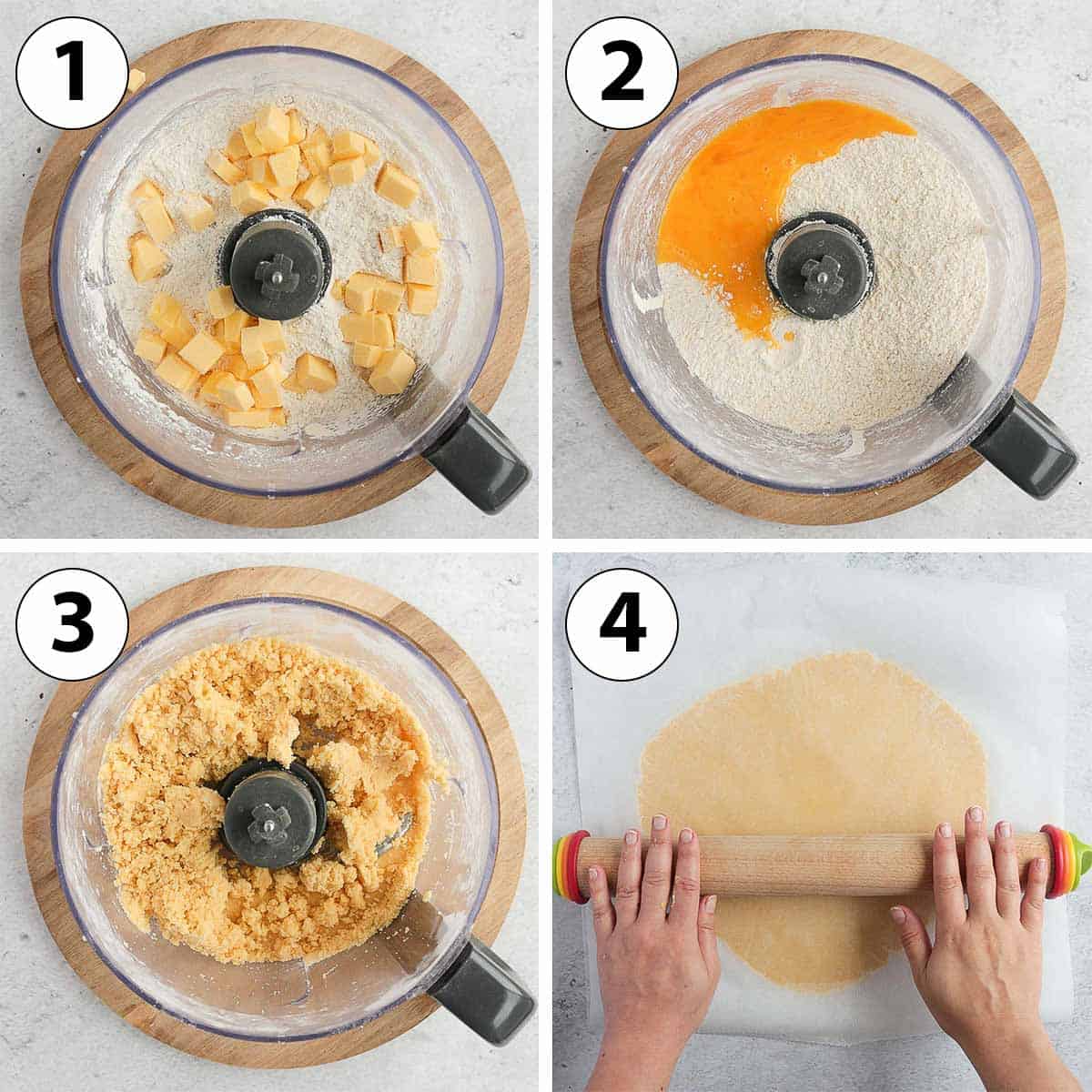 Process Shot Collage: making the tart crust.