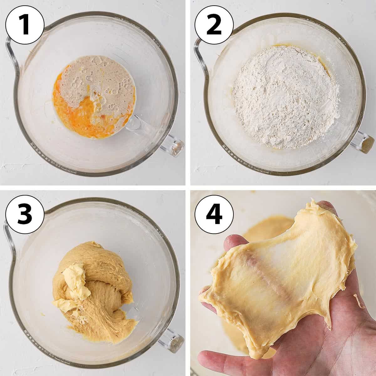 Process Shot Collage: making the brioche dough.